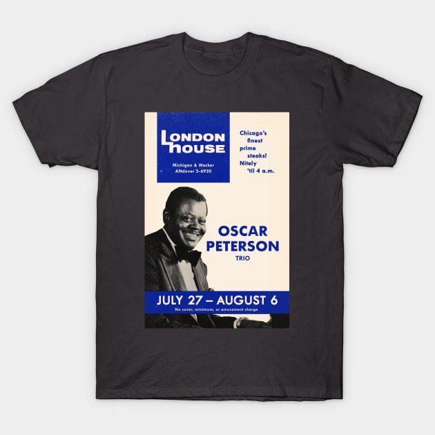 Oscar Peterson Trio - London House Sessions - Chicago, IL - 1961 T-Shirt by info@secondtakejazzart.com